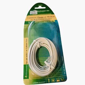 Southwestern Bell 12 Ft Phone Modem Line Cord Landline